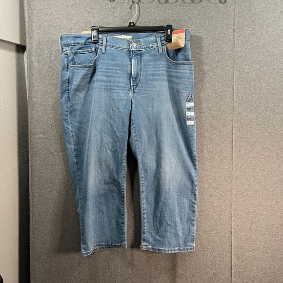 Levi's 311 Shaping Skinny Capri Women's Jeans Blue Denim Light Wash Size 18W - Picture 1 of 10